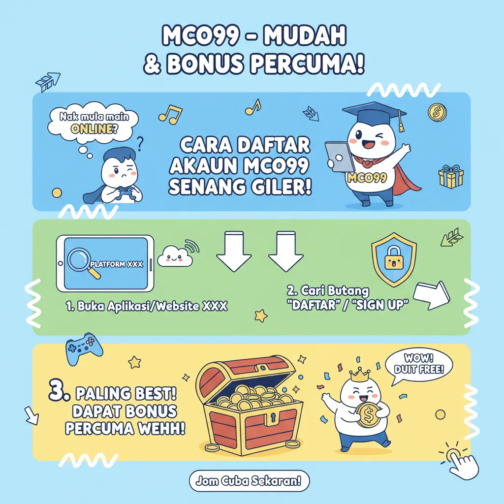 Cara Daftar Akaun mco99 Dan Bonus Percuma